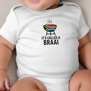 Zuid-Afrikaanse braai-babyromper, barbecue-vlagontwerp, cadeau Zuid-Afrika