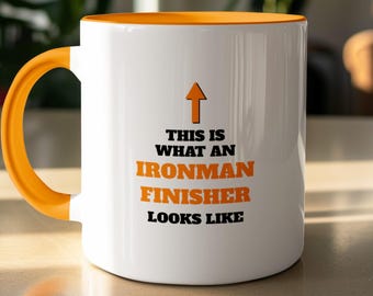 Ironman Finisher Mug | Triathlon Gift for Him | Ironman Medal Winner Cup