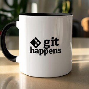 Taza "Git Happens": regalo divertido para programadores e ingenieros de software