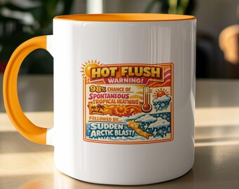 Hot Flush Mug | Funny Menopause Gift for Her | Sarcastic Humour Coffee Cup