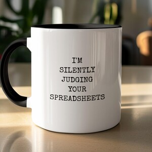 Taza divertida con diseño de hoja de cálculo, regalo para contable, taza para mago de Excel