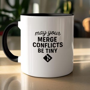 Funny Custom Programmer Merge Conflict Mug, Coder Gift, Software Engineer, Developer, Git, Techie