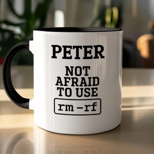 Custom Linux Mug, RM RF Command, Funny Techie Gift
