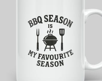 BBQ Season Mug, Grill Master Gift, Father's Day Barbecue Cup