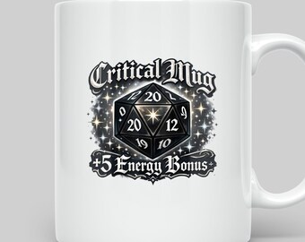 Critical Mug D20 Gamer Gift - Dungeons and Dragons RPG Coffee Mug