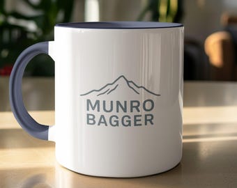Munro Bagger Mug, Scottish Highlands, Hiking Gift, Mountain Climbing, Scotland Adventure, Outdoors Mug