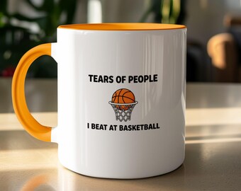Lustige Basketball-Tasse, Tränen von Menschen, die ich beim Basketball schlage, Geburtstagsgeschenk für Basketball-Player