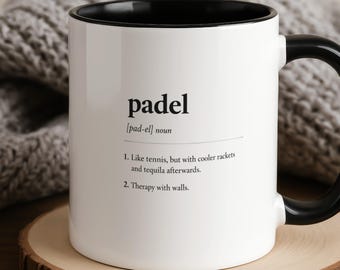 Padel Definition Mug, Funny Padel Tennis Gift
