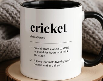 Funny Cricket Definition Mug, Gift for Cricketer, Cricket Fan Present
