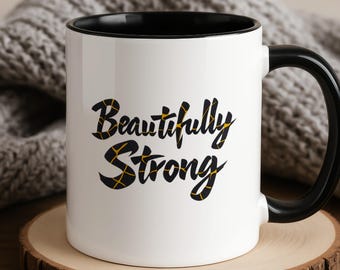 Kintsugi Mug, Beautifully Strong Ceramic Coffee Cup, Resilience Gift