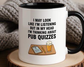 Funny Pub Quiz Mug - Team Captain Gift - Pub Quiz Prize - Trivia Night Coffee Cup