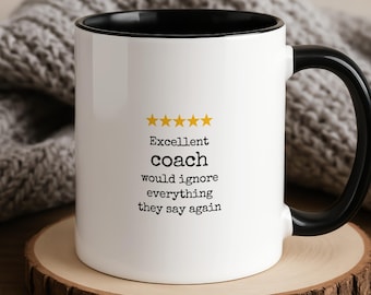 Funny 5-Star Review Coach Mug, End of Season Gift
