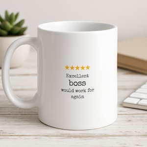 5-sterren Boss-mok, Boss Review-koffiekop, cadeau kantoormanager