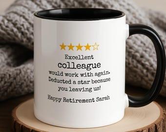 Personalised Colleague Retirement Mug - Funny Leaving Gift for Coworker