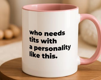 Breast Cancer Survivor Mug, Mastectomy Gift for Women, Cancer Anniversary Present, Flat and Fabulous UK