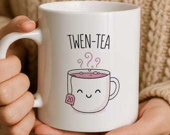 Twentea Mug | Funny 20th Birthday Gift | Cute Tea Lover Present | Punny Novelty Tea Cup