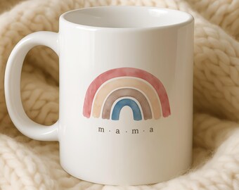 Mama Mug Boho Rainbow Mother's Day Gift for Mum
