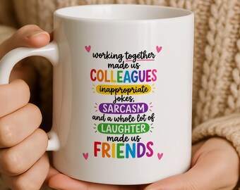 Lustige Tasse als Geschenk für Kollegen, Geschenk für die beste Arbeitskollegin, Abschiedsgeschenk für Kollegen