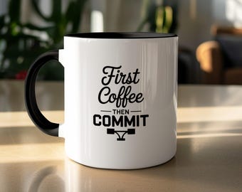Git Coffee Mug for Programmers, Funny Coder Gift