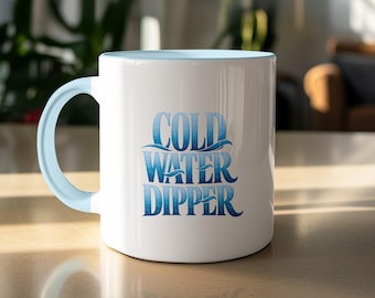 Cold Water Dipper Mug, Wild Swimming Gift, Open Water Coffee Cup