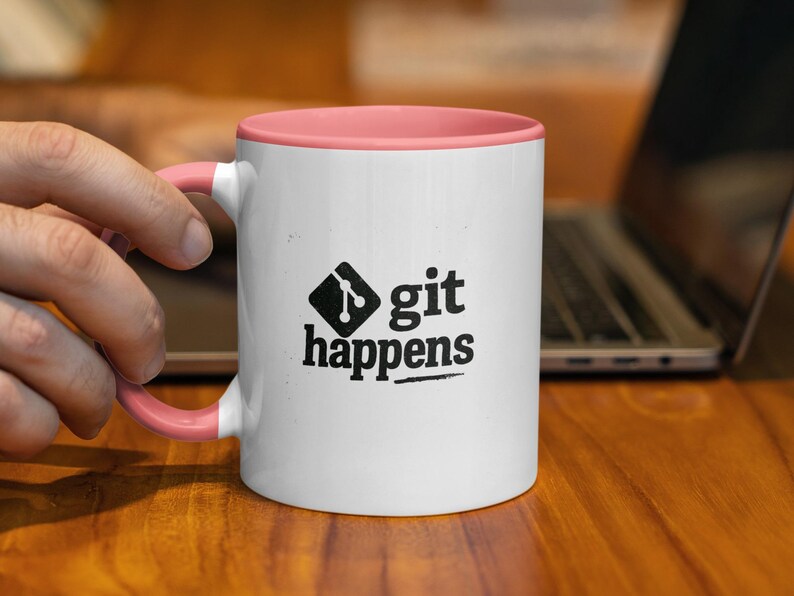 Funny Git Happens Mug, Programmer Coffee Cup, Git Happens Mug, Developer Gift, Coding Humor Mug, Geek Gift Idea, Office Mug
