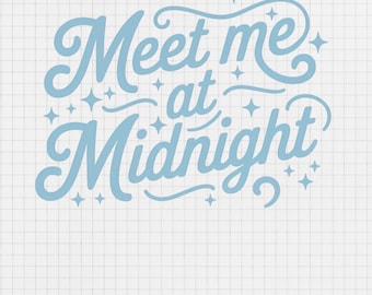 Meet Me At Midnight PNG | New Years Eve Clipart (Digital Download)