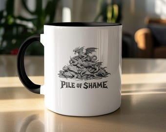 Pile of Shame Dungeons And Dragons Mug | Funny D&D Gamer Gift