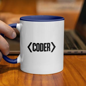 Coder Mug, Programmer Coffee Cup, Ideal Gift for Developers, Funny Coding Mug, Office Desk Accessory, Unique Techie Gift