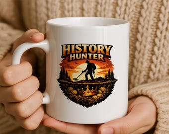 History Hunter Mug, Metal Detecting Gift