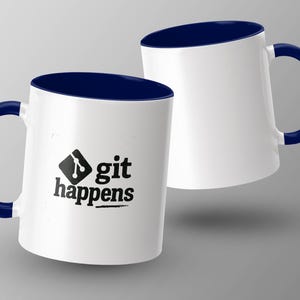 Git Happens Mug, Funny Coffee Mug, Programmer Gift, Developer Mug, Tech Humor, Geek Gift, Coding Mug, Software Engineer Mug