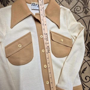 Authentic 60s Leisure Suit Skirt Set, Caramel Cream, ACT III Jonathan Logan Woman's Small image 20