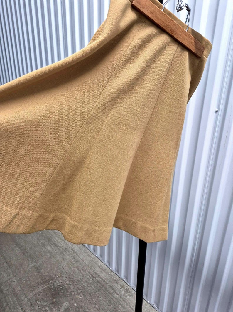 Authentic 60s Leisure Suit Skirt Set, Caramel Cream, ACT III Jonathan Logan Woman's Small image 8