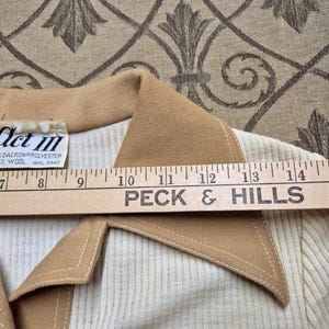 Authentic 60s Leisure Suit Skirt Set, Caramel Cream, ACT III Jonathan Logan Woman's Small image 18