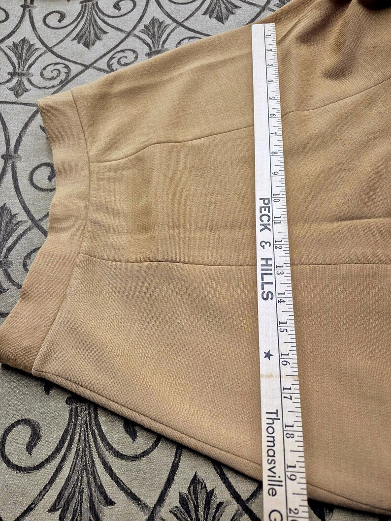 Authentic 60s Leisure Suit Skirt Set, Caramel Cream, ACT III Jonathan Logan Woman's Small image 15