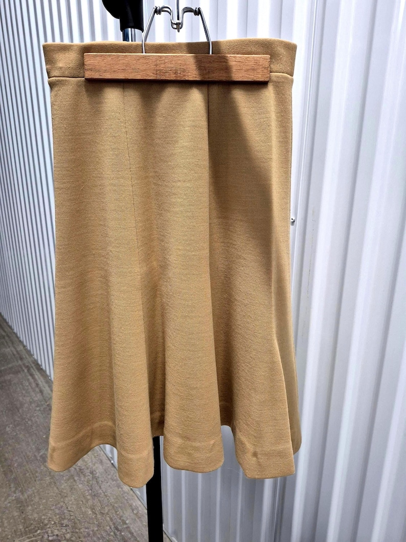 Authentic 60s Leisure Suit Skirt Set, Caramel Cream, ACT III Jonathan Logan Woman's Small image 7