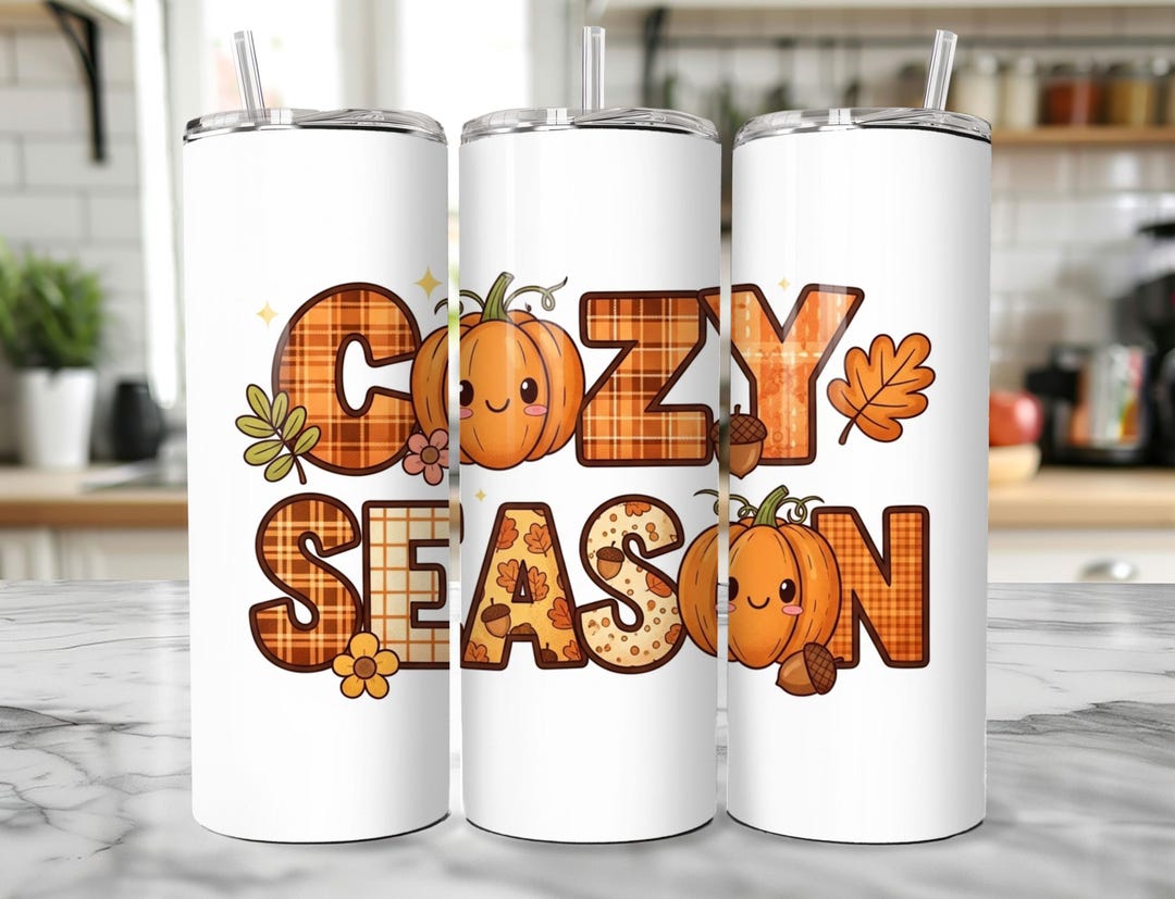 Cozy Season Tumbler Wrap, Fall Sublimation Design (PNG) - Etsy