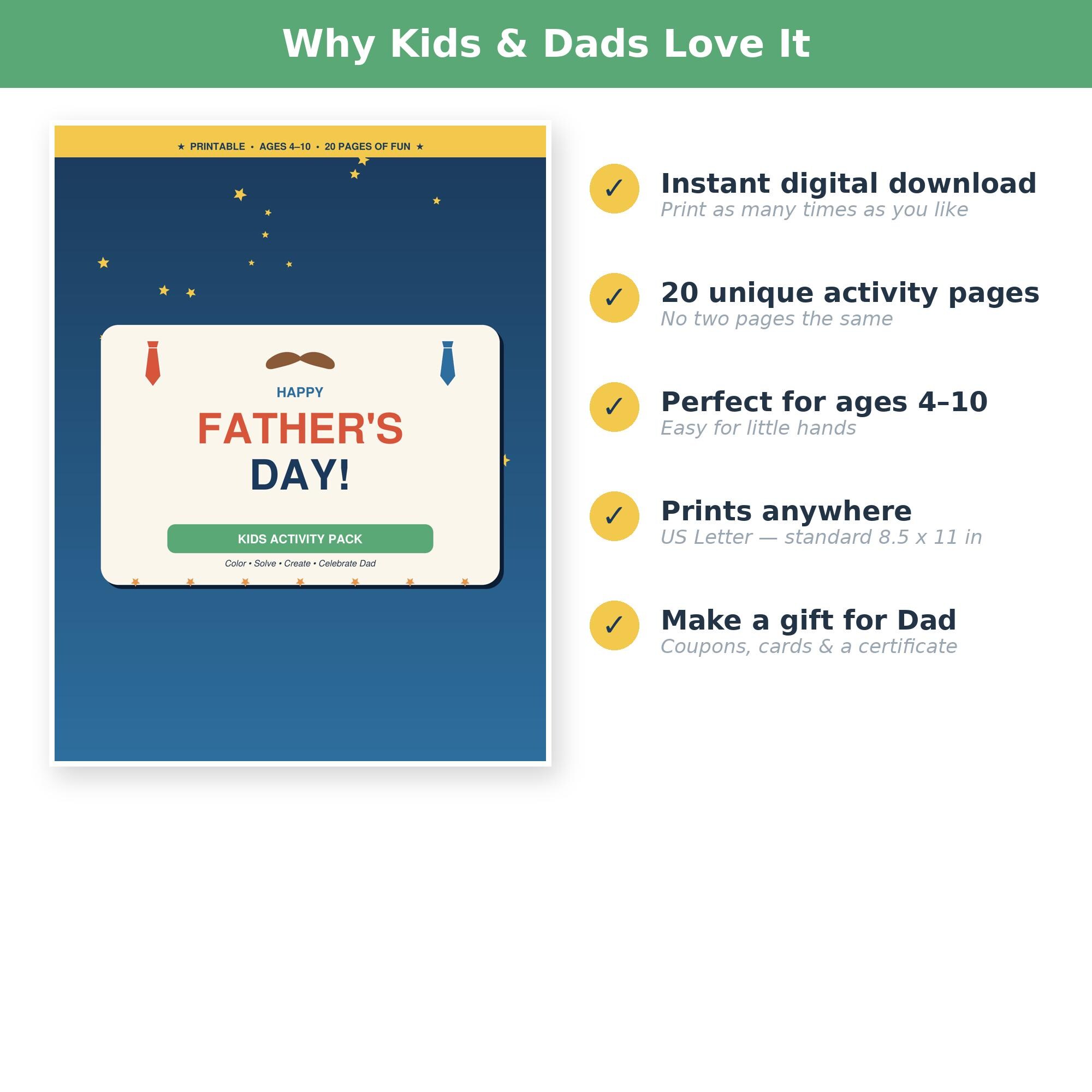 Fathers Day Activity Pack Printable, Kids Puzzles Word Search Maze ...