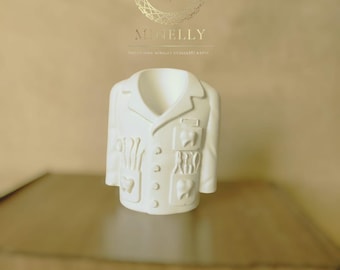 Maceta para dientes hecha a mano: regalo decorativo para consultorio dental.
