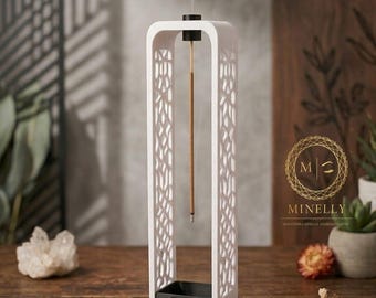 Minelly Aura Hanging Incense Holder | Modern Arch Stand, Minimalist Home Decor