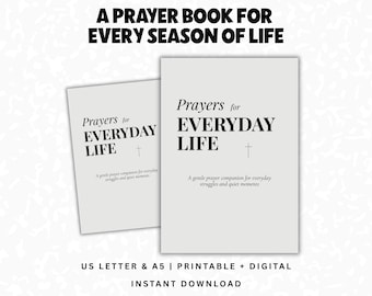 Prayer Book for Every Season of Life | Printable & Digital Prayer Book | 100 Prayers for Anxiety, Grief, Healing, Faith | Goodnotes PDF