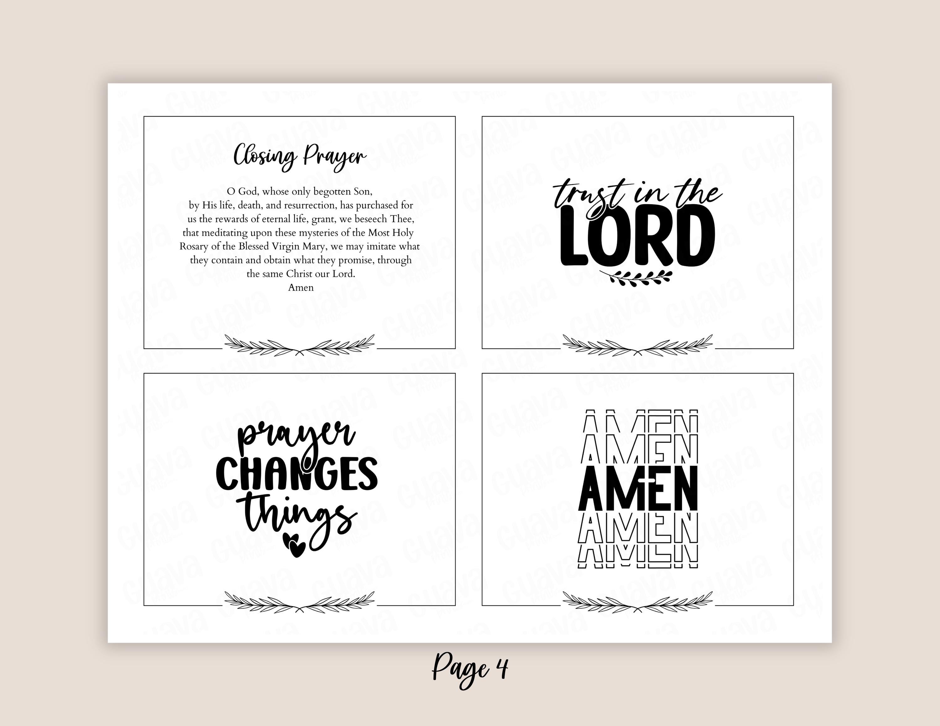 Catholic Prayer Cards Printable Set, 13 Core Prayers PDF, Printable ...