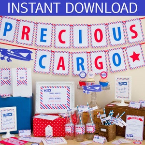 Precious Cargo Baby Shower DIY Printable Kit INSTANT DOWNLOAD image 1