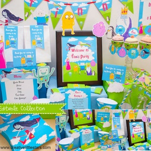 Adventure Time Birthday Party DIY Printable Kit (Instant Download) - Etsy