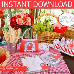 Little Red Riding Hood Party DIY Printable Kit INSTANT DOWNLOAD - Etsy