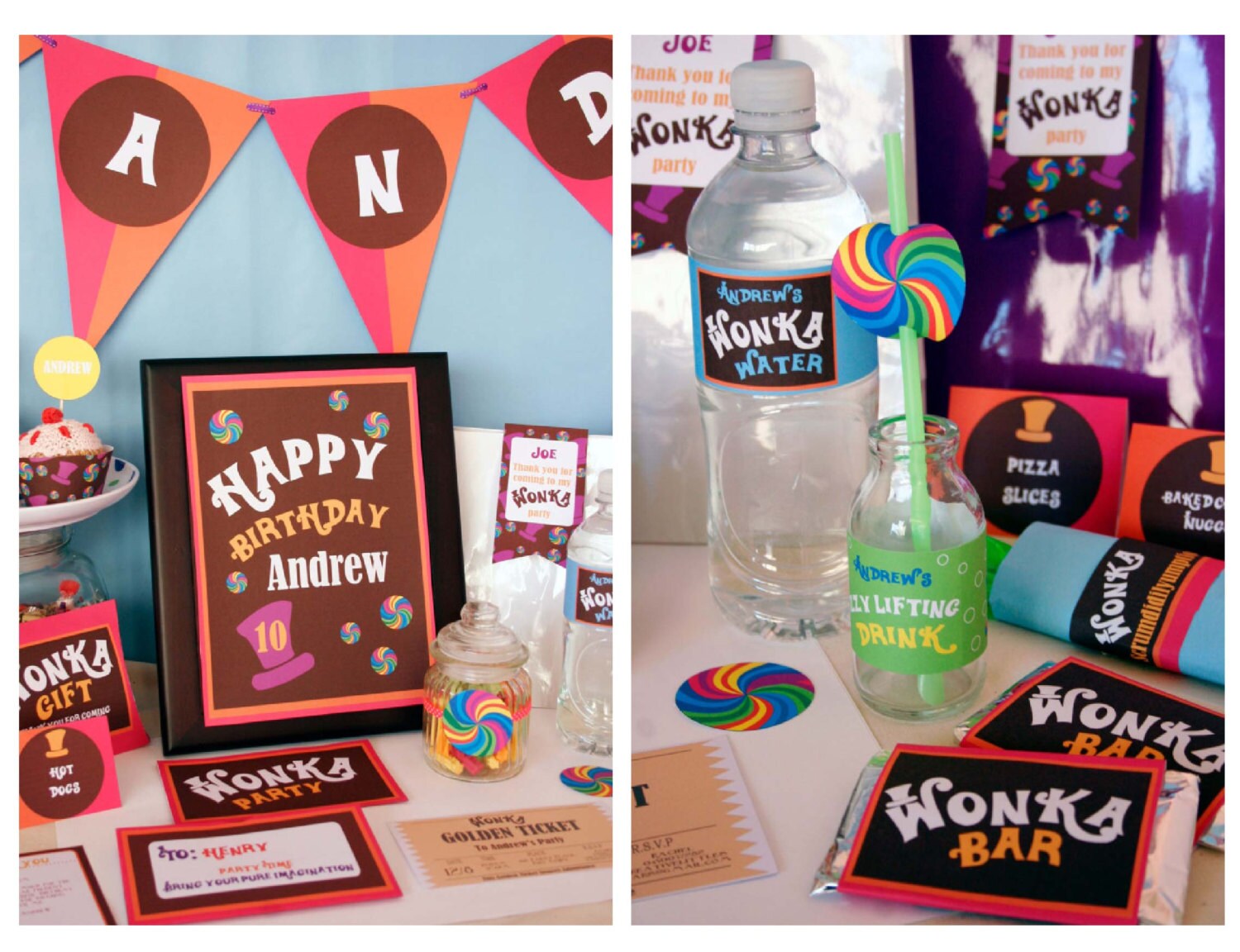 Willy Wonka Birthday DIY Printable Kit INSTANT DOWNLOAD - Etsy