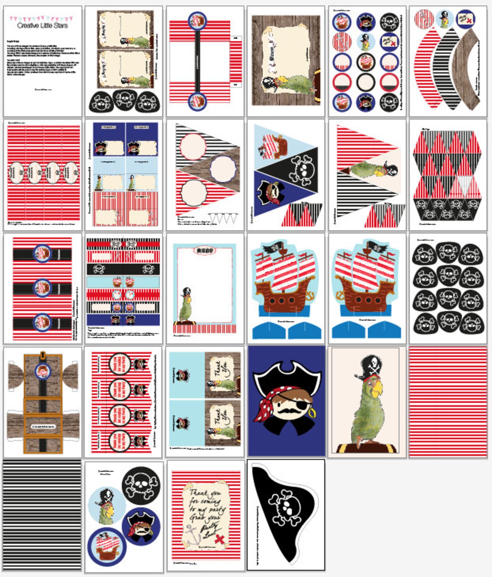 Pirate Party Printable Mega Set | Etsy