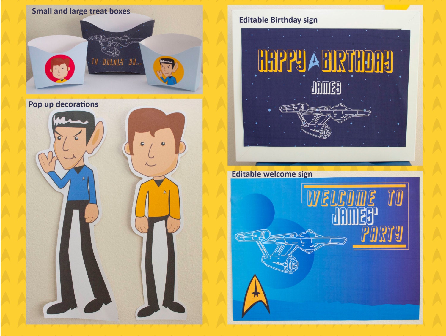 Star Trek Party DIY Printable Kit INSTANT DOWNLOAD Start - Etsy