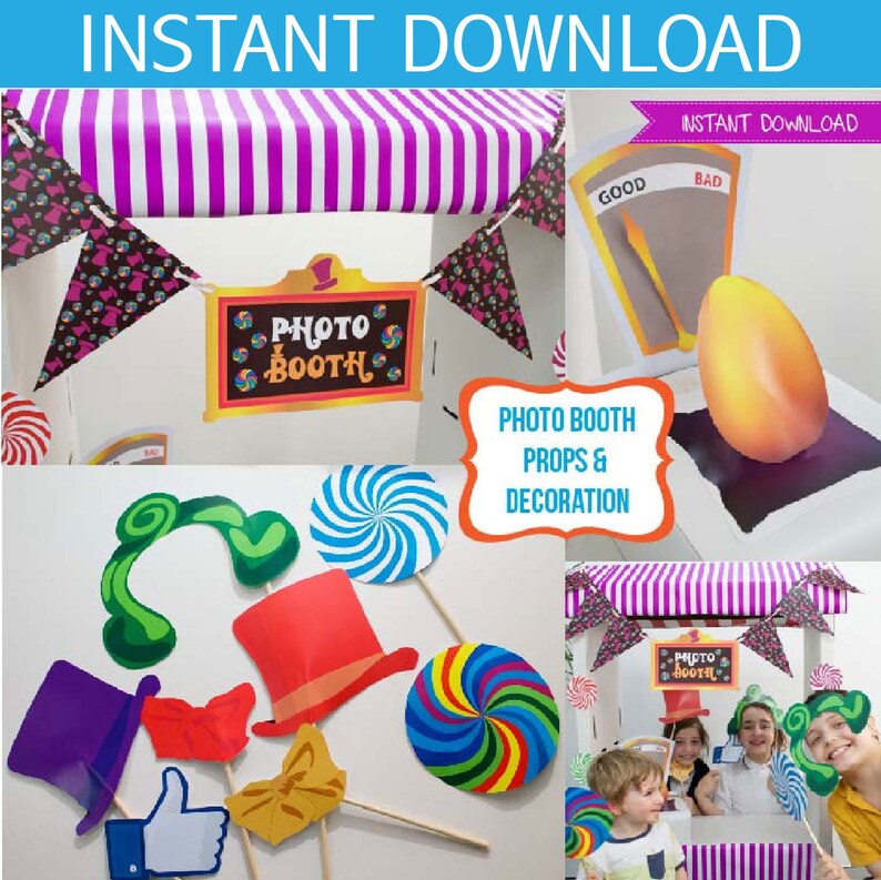 Willy Wonka Props Printable Kit INSTANT DOWNLOAD Etsy