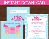 Princess Invitation DIY Printable Kit - INSTANT DOWNLOAD - Il_170x135