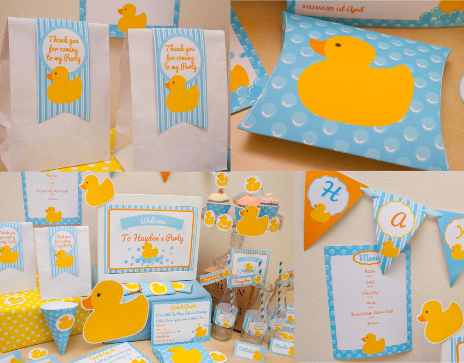 Rubber Ducky Party DIY Printable Kit INSTANT DOWNLOAD - Etsy